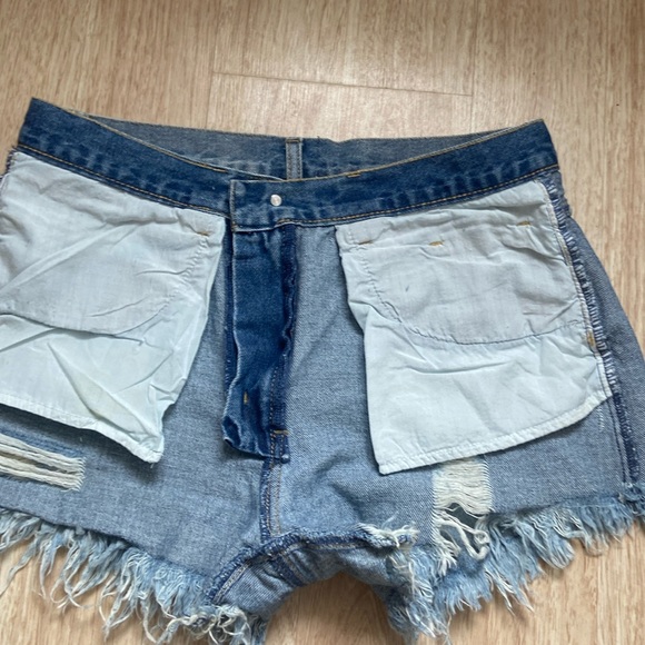 Twelve by Ontwelfth Denim Jean Shorts Women's Medium Blue High Rise Distressed - Picture 7 of 7